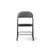 Aster steel folding chair with grey upholstered seat and back - 4 Units per box