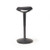 Ava is a height adjustable stool with black fabric seat