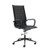 Bari high back executive chair black frame - black faux leather