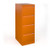 Bisley steel 4 drawer public sector contract filing cabinet 1321mm high - orange