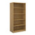 Deluxe bookcase 2000mm high with 4 shelves - oak