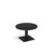 Brescia circular coffee table with flat square black base 800mm - Black