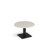 Brescia circular coffee table with flat square black base 800mm - Light Grey