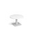 Brescia circular coffee table with flat square white base 800mm - white