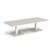 Brescia rectangular coffee table with flat square white bases 1800mm x 800mm - Light Grey