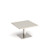 Brescia square coffee table with flat square brushed steel base 800mm - Light Oak