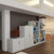 Deluxe double door cupboard 1200mm high with 2 shelves - white