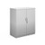 Deluxe double door cupboard 1200mm high with 2 shelves - white