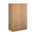 Deluxe double door cupboard 1600mm high with 3 shelves - beech