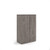 Deluxe double door cupboard 1600mm high with 3 shelves - Grey Oak