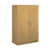 Deluxe double door cupboard 1600mm high with 3 shelves - oak