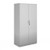 Deluxe double door cupboard 2000mm high with 4 shelves - white