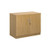 Deluxe double door cupboard 800mm high with 1 shelf - oak