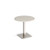 Brescia circular dining table with flat square brushed steel base 800mm - Light Grey