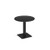 Brescia circular dining table with flat square black base 800mm - Black