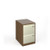 Steel 2 drawer filing cabinet 711mm high - coffee/cream
