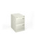 Steel 2 drawer filing cabinet 711mm high - white