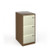 Steel 3 drawer filing cabinet 1016mm high - coffee/cream