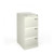 Steel 3 drawer filing cabinet 1016mm high - white