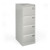 Steel 4 drawer filing cabinet 1321mm high - grey