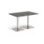 Brescia rectangular dining table with flat square brushed steel bases 1200mm x 800mm - Onyx Grey