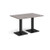 Brescia rectangular dining table with flat square black bases 1200mm x 800mm - grey oak
