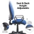 Bilbao fabric operators chair with fixed arms - charcoal