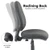 Bilbao fabric operators chair with no arms - charcoal