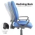 Bilbao fabric operators chair with lumbar support and fixed arms - blue