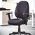 Bilbao fabric operators chair with lumbar support and fixed arms - black