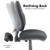 Bilbao fabric operators chair with lumbar support and no arms - black