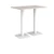 Brescia rectangular poseur table with flat square white bases 1200mm x 800mm - Light Grey