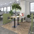 Brescia rectangular poseur table with flat square white bases 1600mm x 800mm - beech