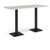 Brescia rectangular poseur table with flat square black bases 1800mm x 800mm - Light Grey