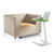 Buddy laptop table with white frame and shield top, - Kendal oak