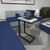 Buddy laptop table with black frame and oblong top - Kendal oak