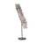 Cass floor standing steel & wire display unit 7x A4 compartments - Silver