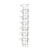 Cass wall mounted steel & wire display unit 7x A4 compartments - Silver