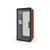 Chatbox single person acoustic hub 1m x 1m with shelf - paprika