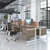 Contract 25 straight desk with graphite cantilever leg 1000mm x 800mm - beech top