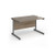 Contract 25 straight desk with graphite cantilever leg 1200mm x 800mm - nebraska oak top