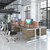 Contract 25 straight desk with graphite cantilever leg 1400mm x 800mm - beech top