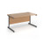 Contract 25 straight desk with graphite cantilever leg 1400mm x 800mm - beech top