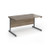 Contract 25 straight desk with graphite cantilever leg 1400mm x 800mm - nebraska oak top