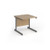 Contract 25 straight desk with graphite cantilever leg 800mm x 800mm - kendal oak top