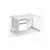 Contract 25 straight desk with 2 drawer pedestal and white cantilever leg 1200mm x 800mm - white top