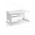 Contract 25 straight desk with 2 drawer pedestal and white cantilever leg 1400mm x 800mm - white top