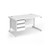 Contract 25 straight desk with 3 drawer pedestal and white cantilever leg 1400mm x 800mm - white top