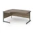 Contract 25 left hand ergonomic desk with graphite cantilever leg 1600mm - nebraska oak top