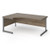 Contract 25 left hand ergonomic desk with graphite cantilever leg 1800mm - nebraska oak top